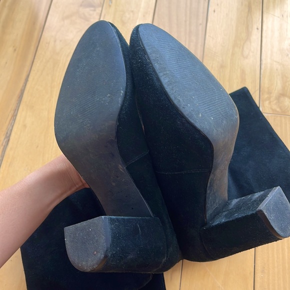 Steve Madden Suede Knee High Black Boots - Picture 5 of 5